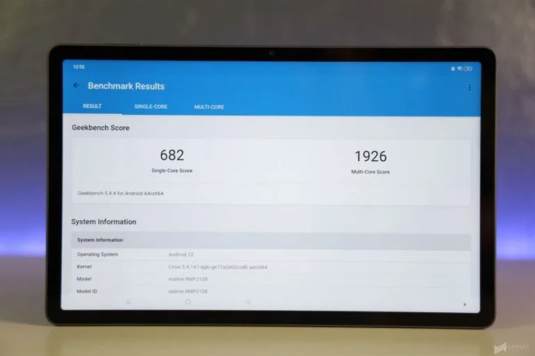 realme Pad X Geekbench 5
