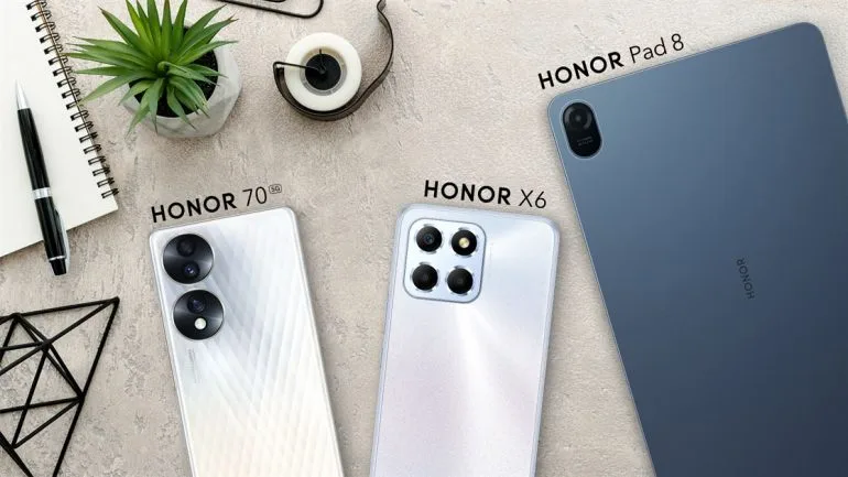 HONOR 70, X6, and Pad8