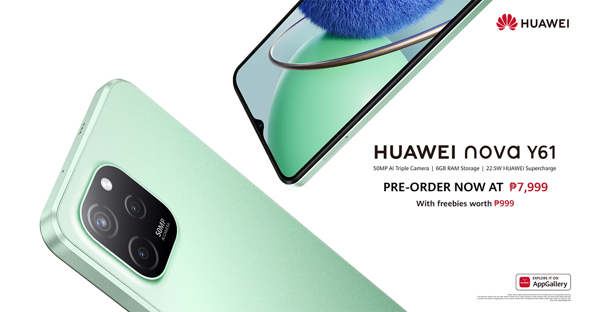 Huawei Nova Y61 Now Available For Pre Order In PH