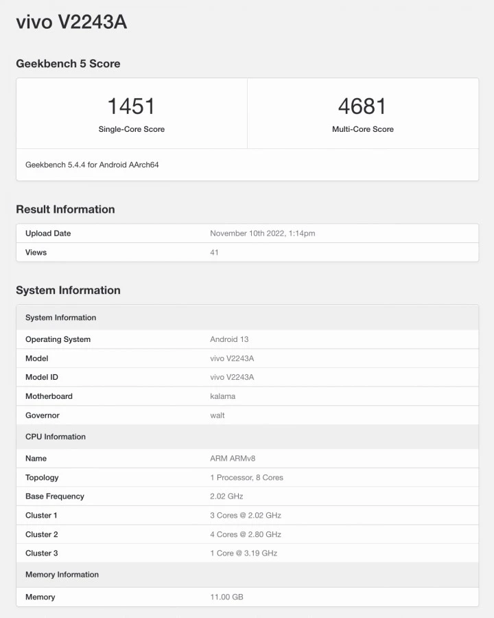 Samsung Galaxy S23 series - Snapdragon 8 Gen 2 - Geekbench iQOO 11