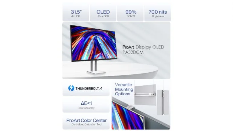 ASUS ProArt series monitors - ProArt OLED PA32DCM - 2 - CES 2023