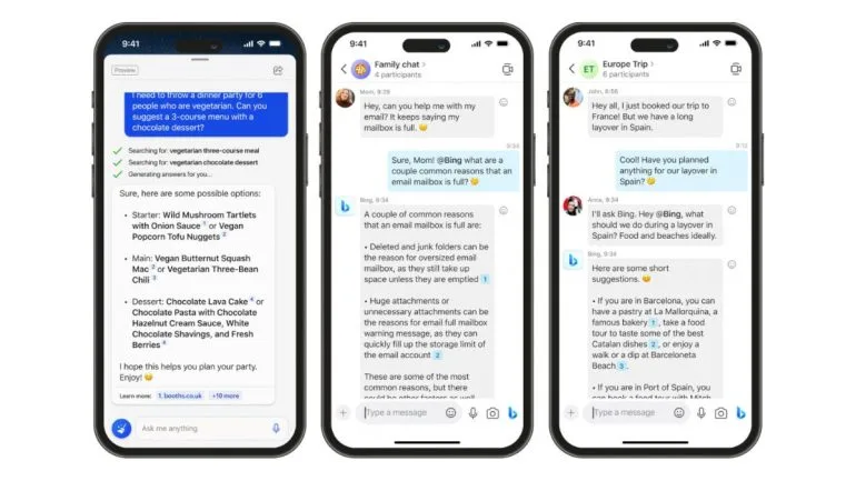 Bing chatbot - Bing mobile app - 1