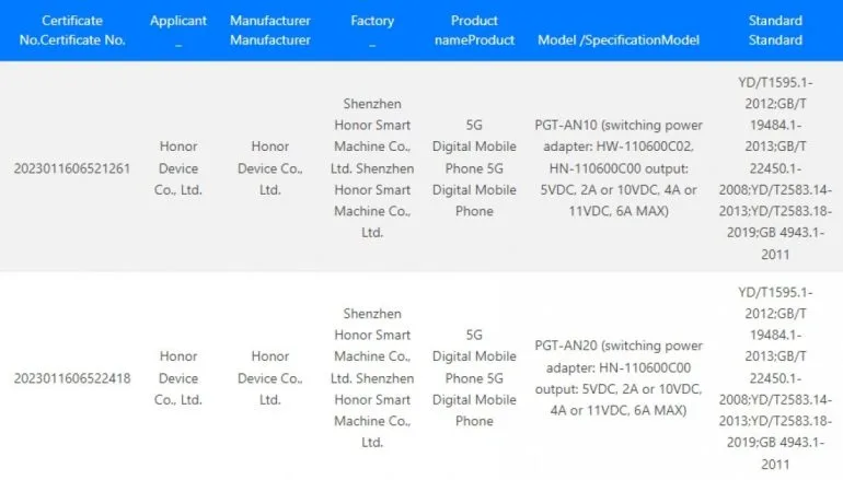 HONOR Magic5 Pro and Ultimate - 3C listing - 1