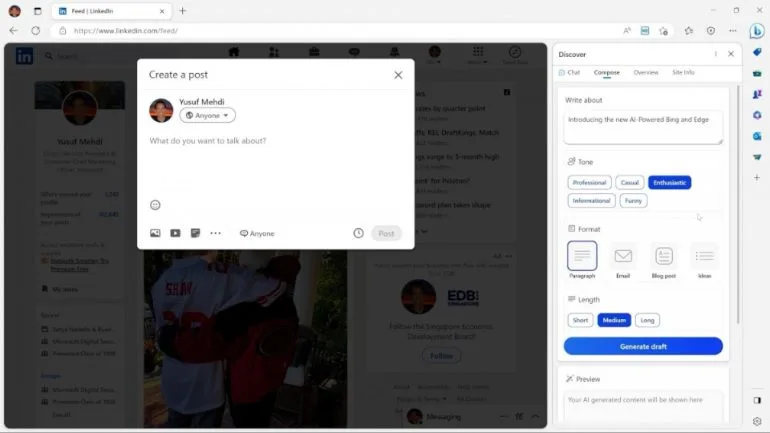 Microsoft - OpenAI Bing and Edge - Edge