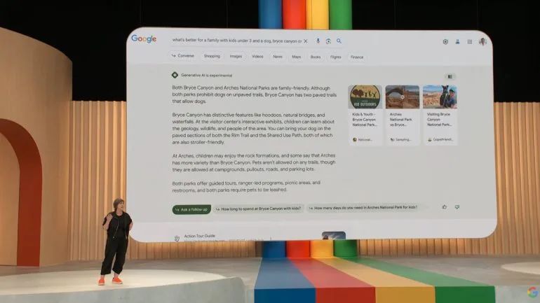 Google AI features - Search Generative AI