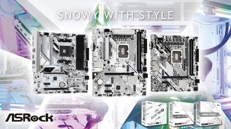 ASROCK all white motherboards 1