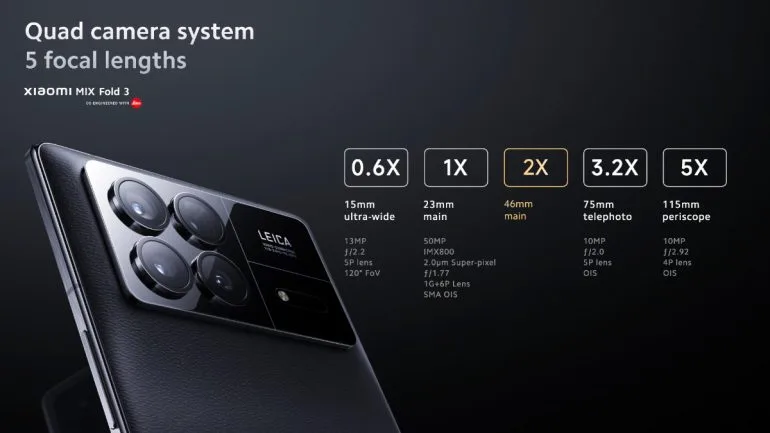 Xiaomi Mix Fold 3 launch camera