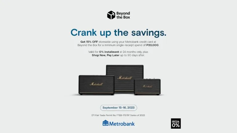 Beyond the Box Metrobank September Flash Sale 2