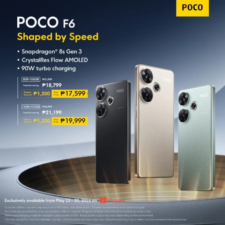 POCO F6 series PH launch POCO F6 price