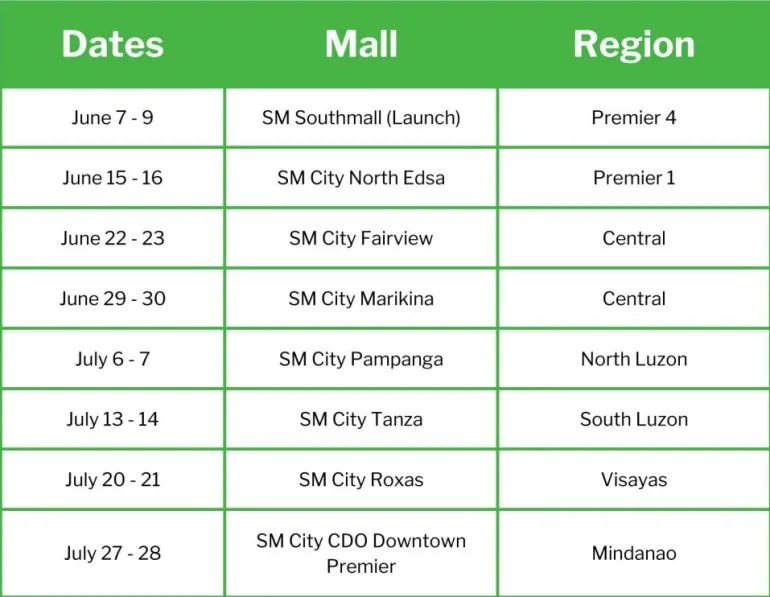 Playpark SM Cyberzone Mobile Mania 2024 schedule