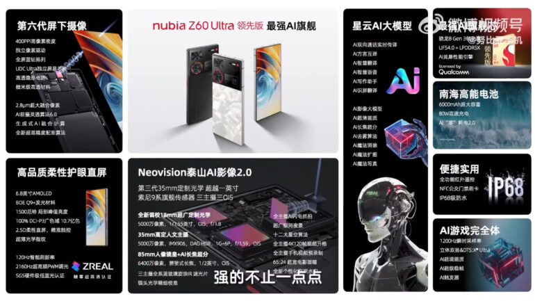 nubia Z60 Ultra Leading Version launch highlights