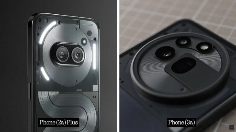 Nothing Phone (3a) series design revealed comparison