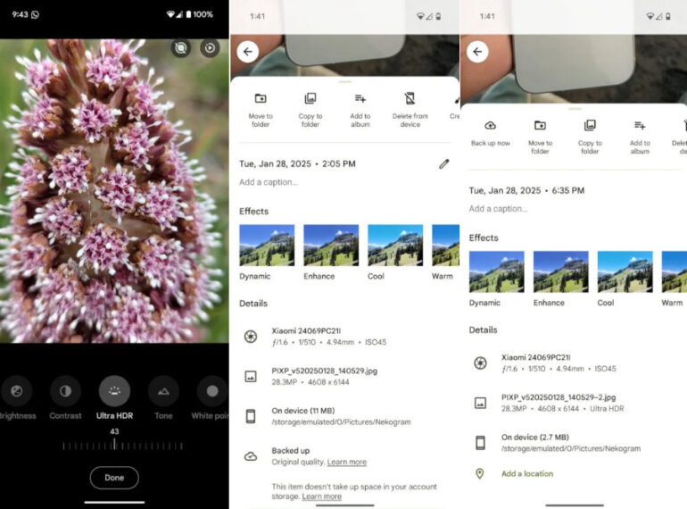 Google Photos Ultra HDR feature 2