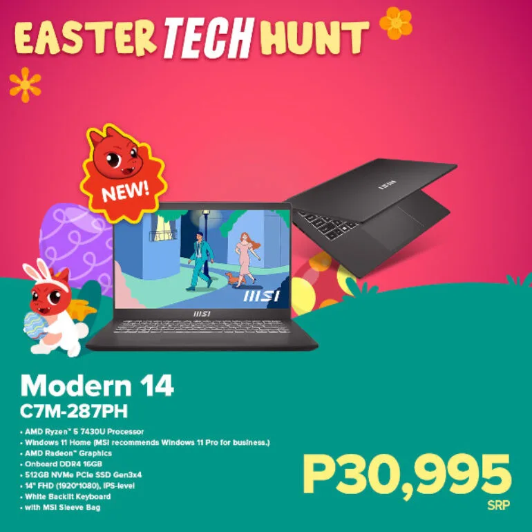 MSI Easter Tech Hunt MSI Modern 14