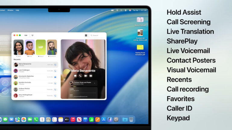 macOS Tahoe 26 WWDC 2025 Phone app