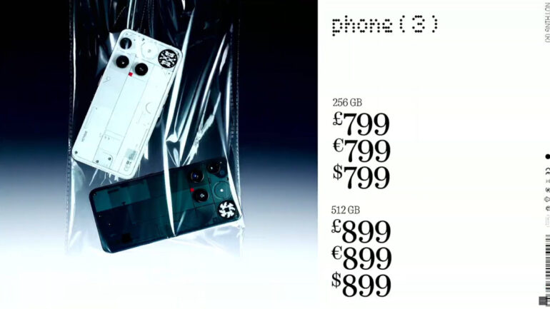 Nothing Phone (3) launch price