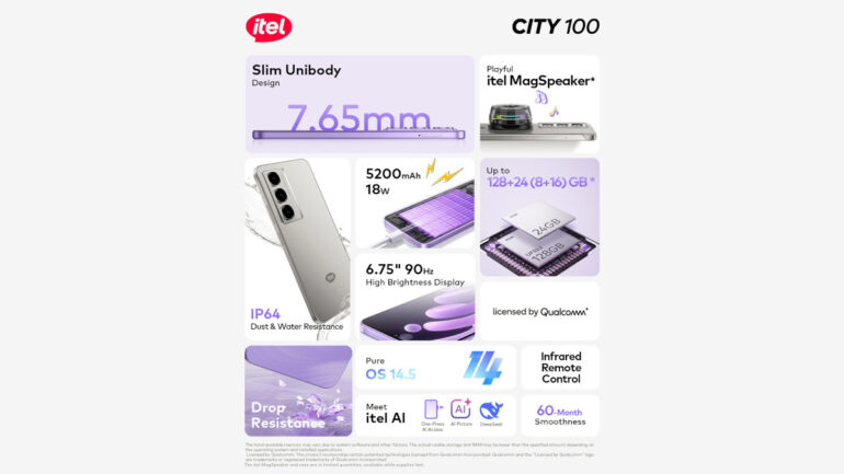 itel City 100 Philippines price highlights