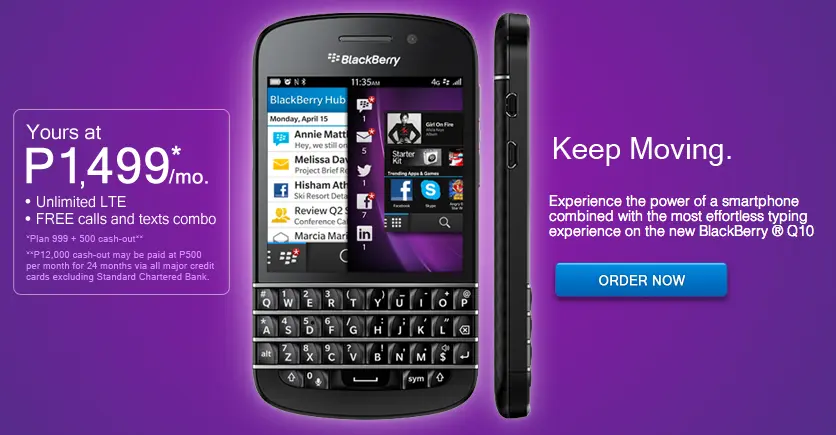 Globe Blackberry Q10