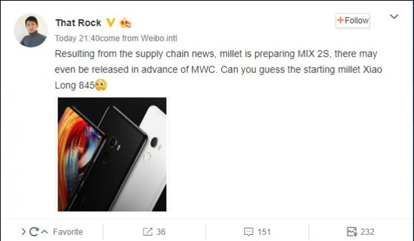 Mi Mix 2s 2