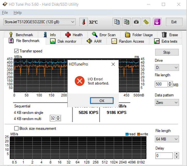 HD Tune Pro File Benchmark