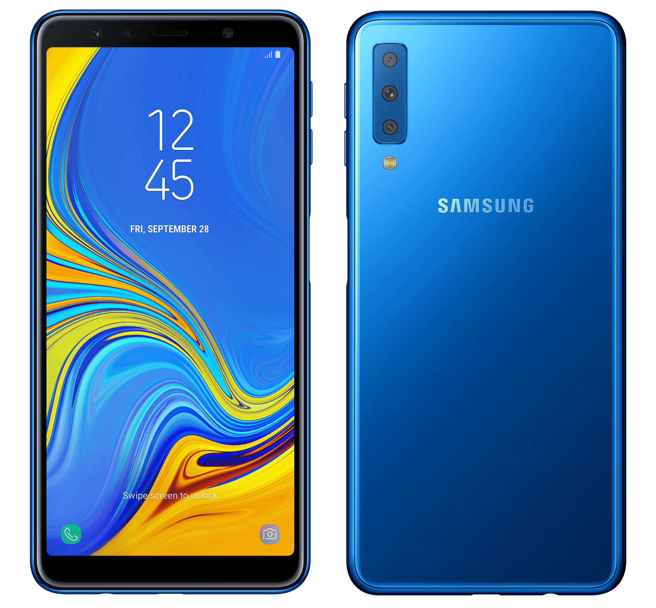 Galaxy A7 Front Blue 1
