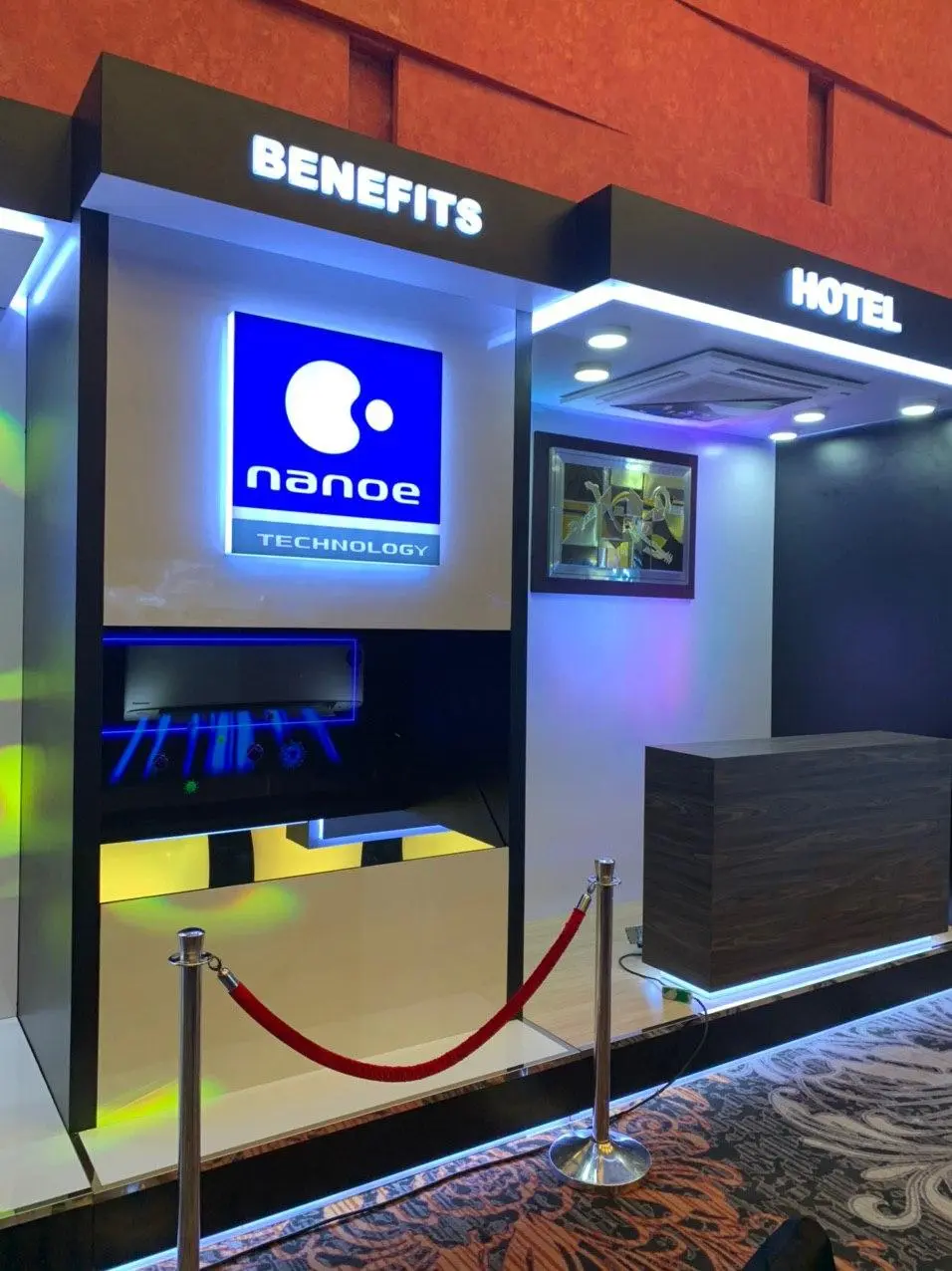 Hologram displaying benefits of Panasonic NanoeTM Technology