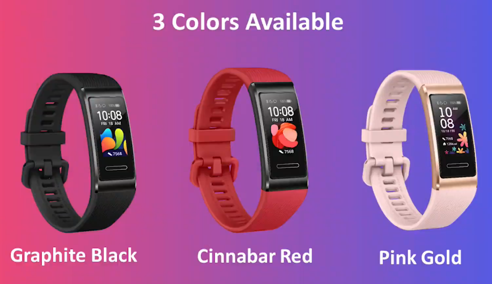 Huawei Band 4 Pro - Colors