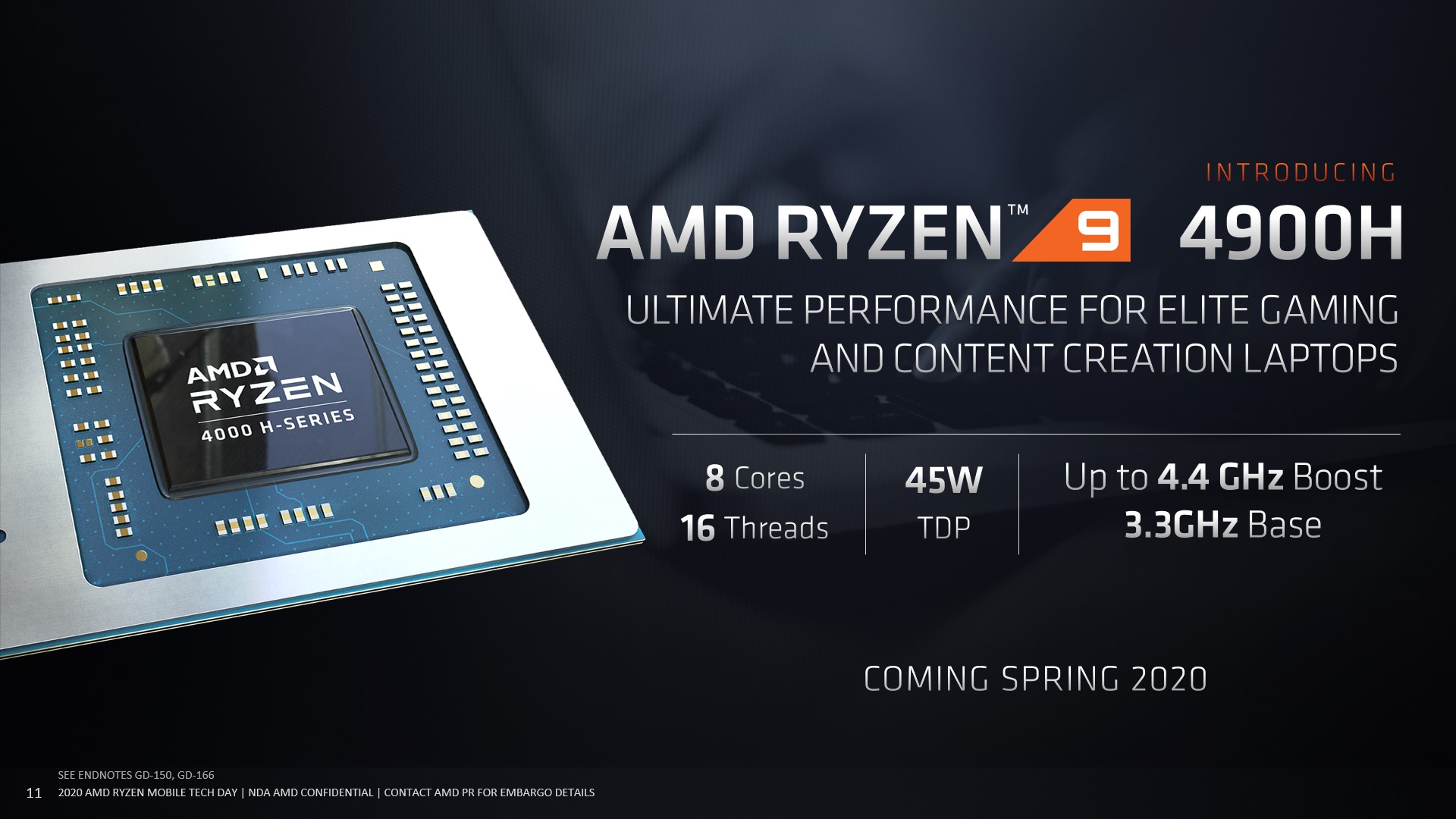 AMD Announces Ryzen 9 4900H Processor for Gaming Notebooks