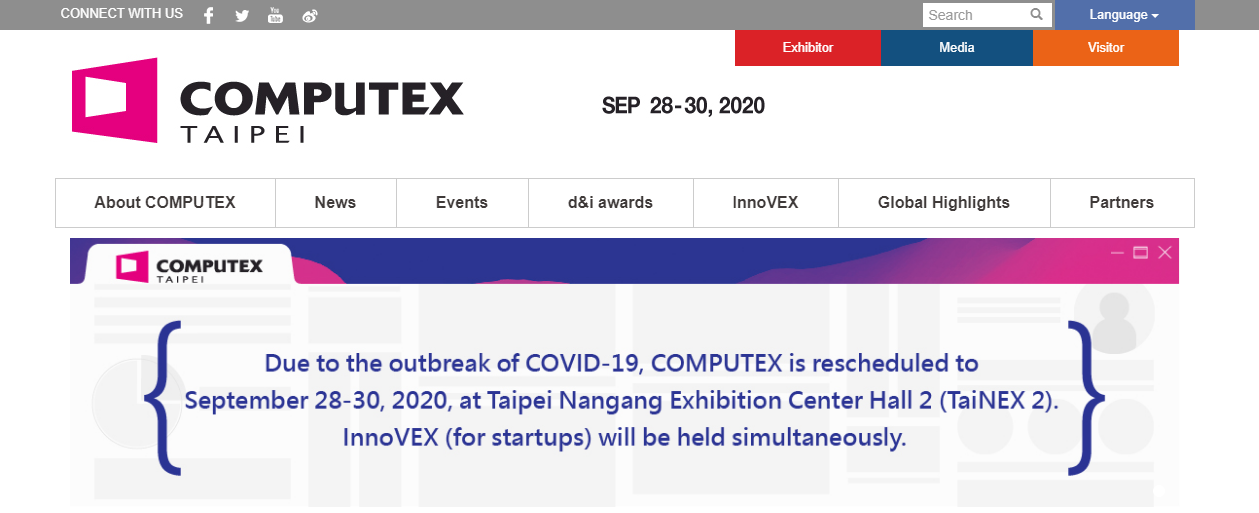 computex 2020 reschedule corona