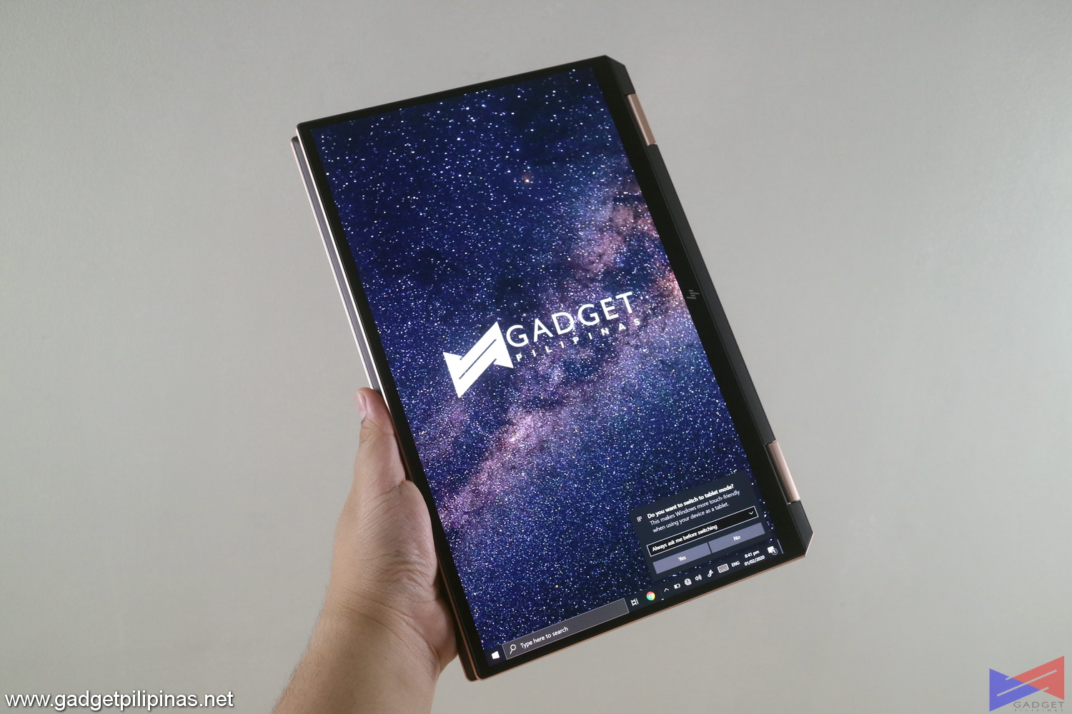 HP Spectre X360 Review Tablet Mode Potrait