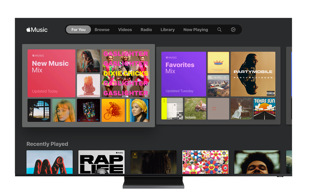 Samsung Smart TV Apple Music Recommended for You