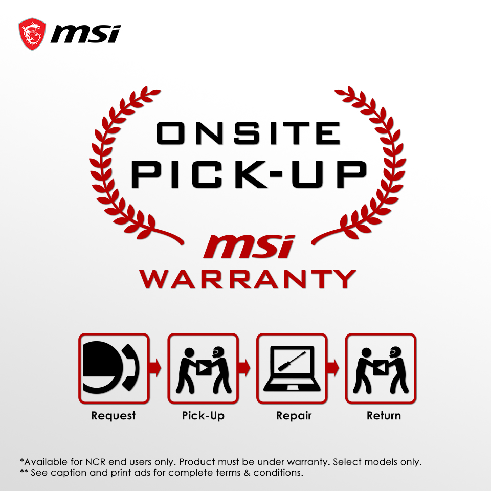 MSI Gaming Pickup Service for Laptop Repair and RMA