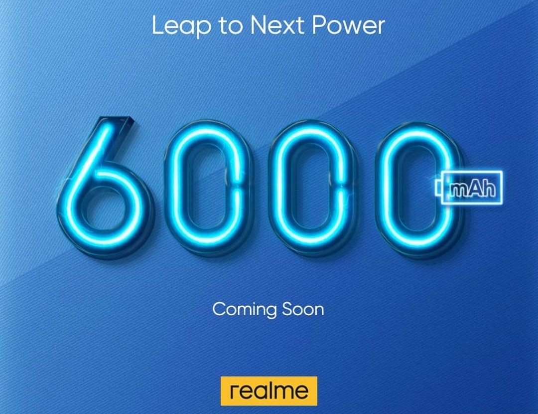 realme Set to Launch a Device with a 6,000mAh Battery