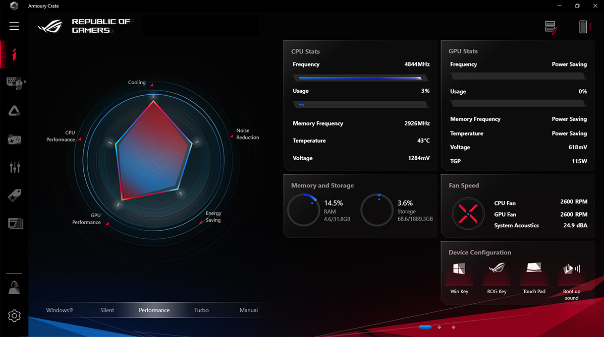 ROG Strix Scar 17 Review - Armory Crate