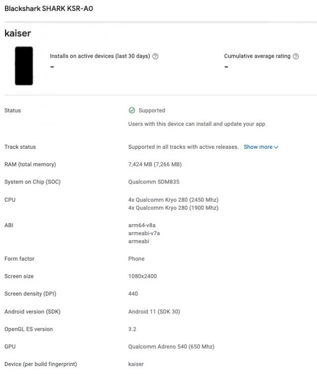 black-shark-4-google-play-console