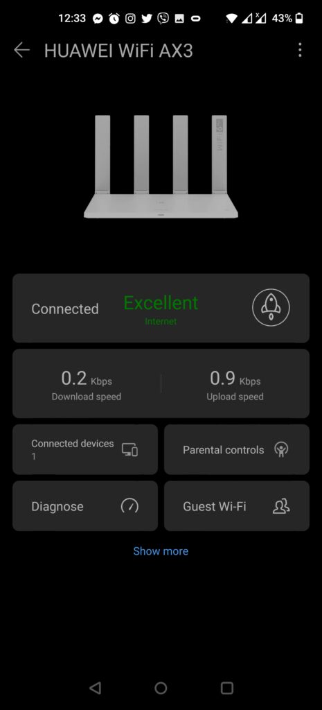 Huawei Wifi AX3 Router Review - Huawei AI Life Dashboard