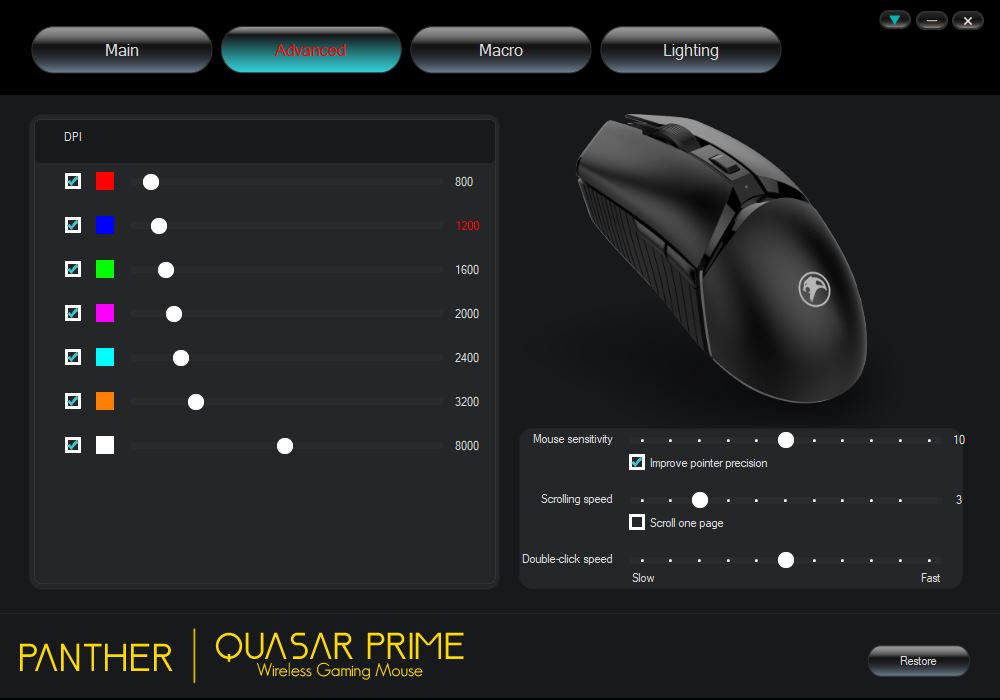 Panther Quasar Prime Wireless Gaming Mouse Review - Software 2