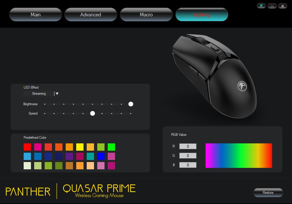 Panther Quasar Prime Wireless Gaming Mouse Review - Software 4