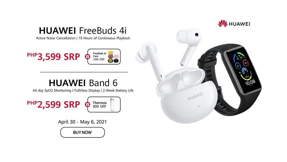 Huawei FreeBuds 4i and Band 6 Buy Now KV