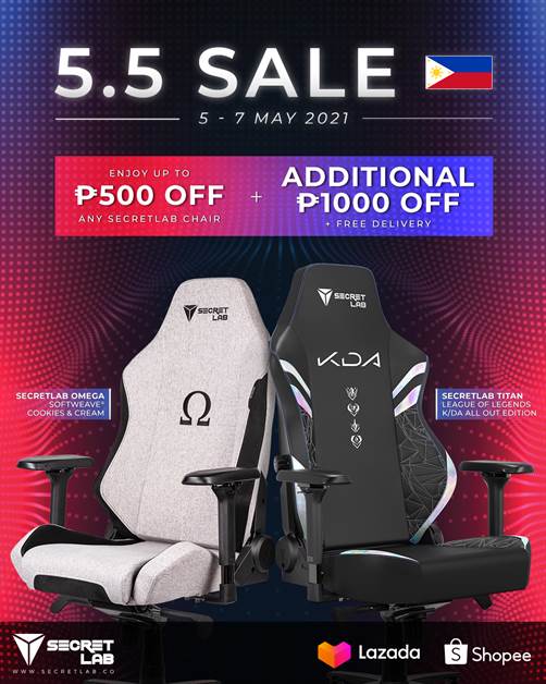 Double Your Savings as Secretlab Joins Shopee and Lazada on their