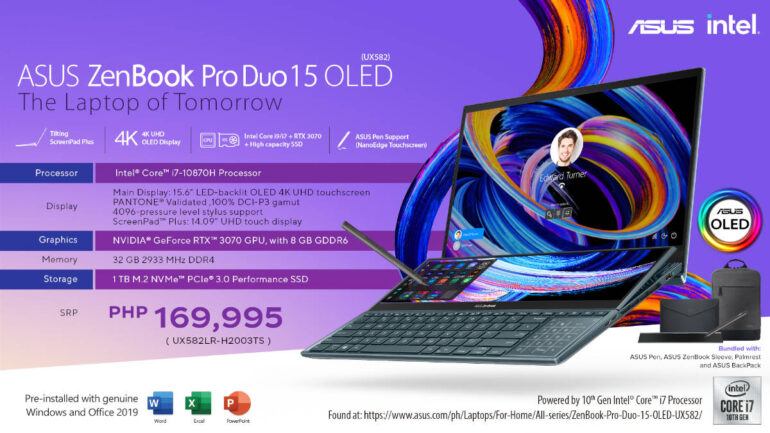 ASUS ZenBook Pro Duo 15 OLED i7 variant