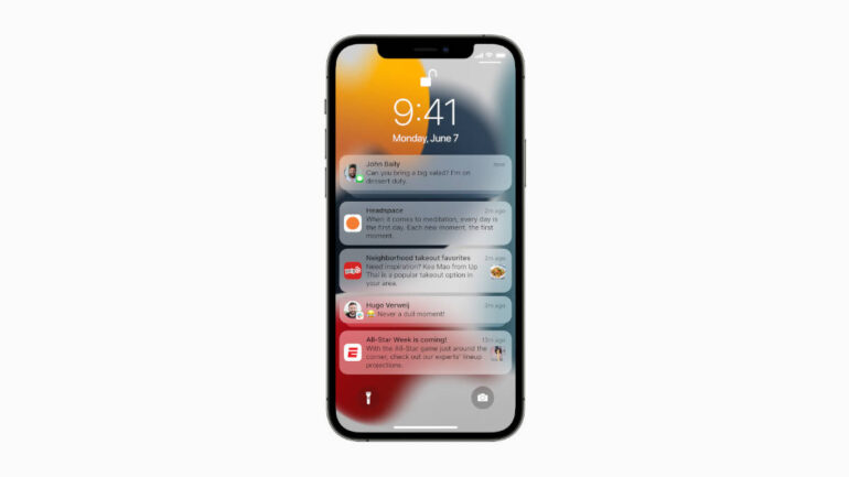 Apple iOS 15 Focus Notifications