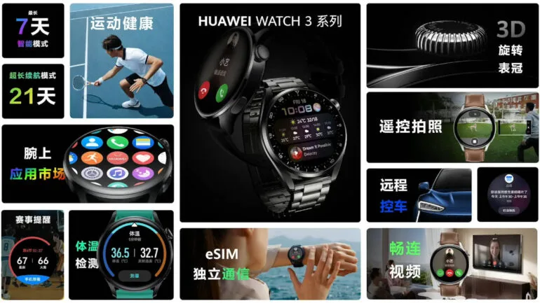 Huawei Watch 3 series features