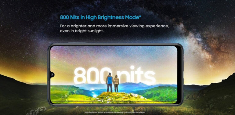 Samsung Galaxy M32 display