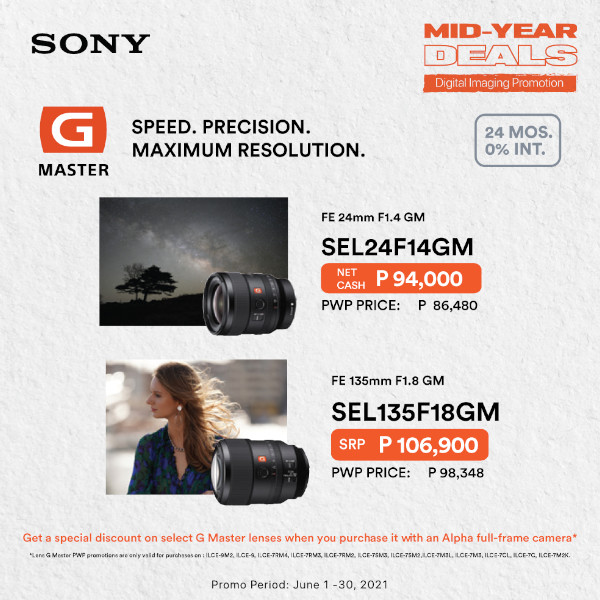 Sony Mid-Year Deals G Master Lens