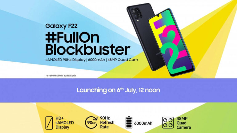 Samsung Galaxy F22 July 6 Launch