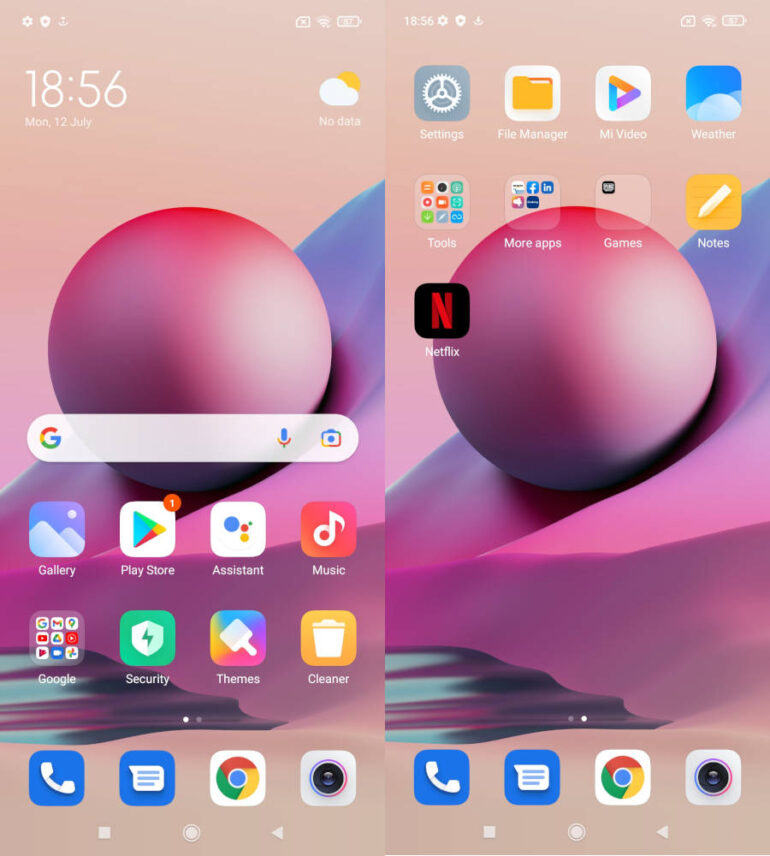 Xiaomi Redmi Note 10S UI