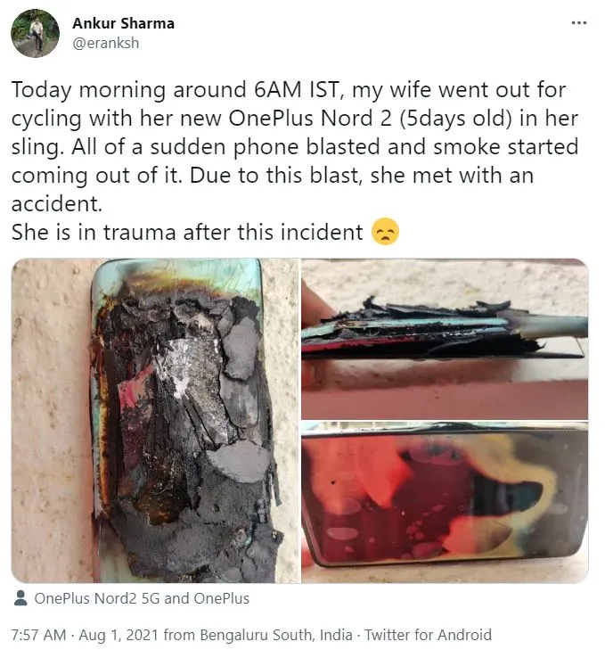 OnePlus Nord 2 explodes tweet