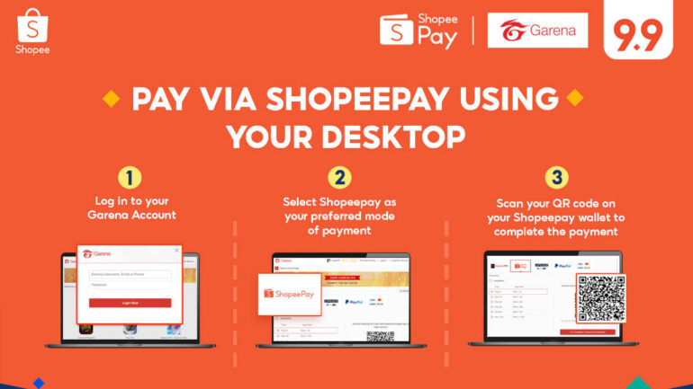 ShopeePay - Garena desktop steps