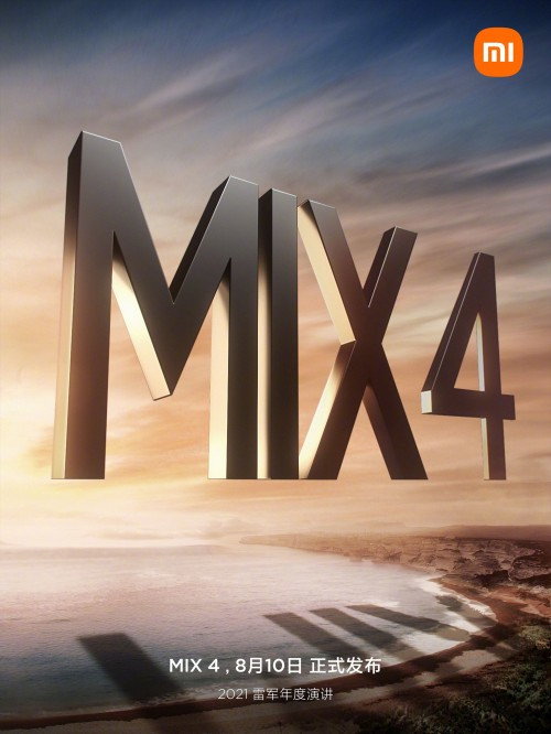 Xiaomi Mi Mix 4 August 10 launch poster